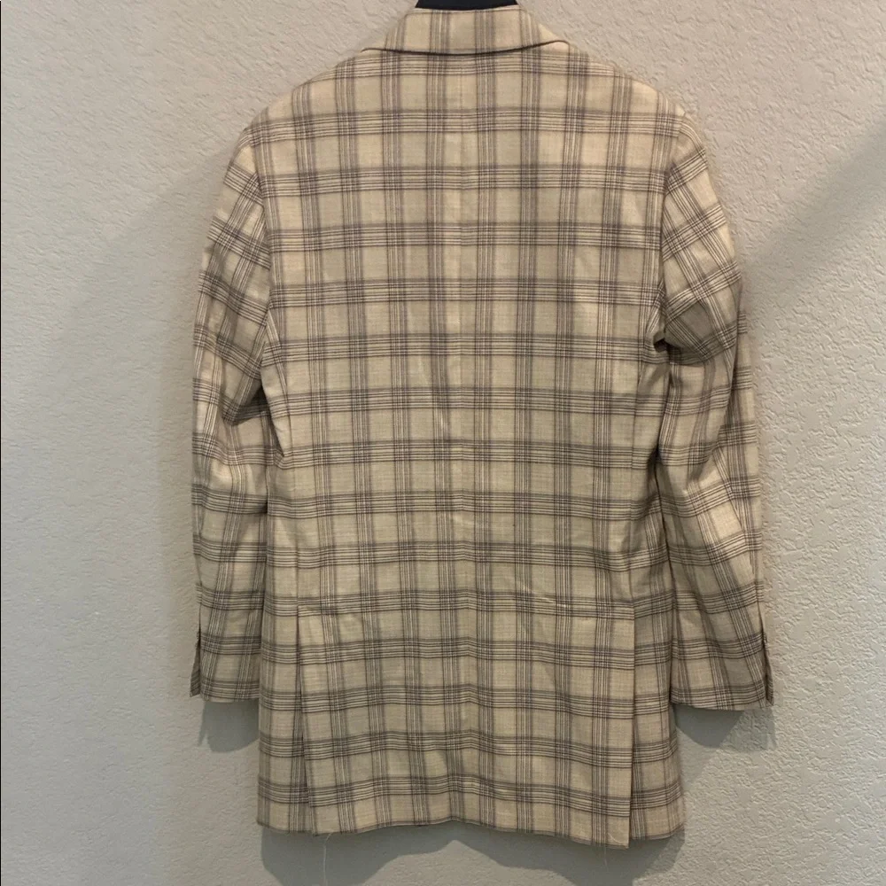 Murano Cream & Gray Plaid Men's Sport Coat